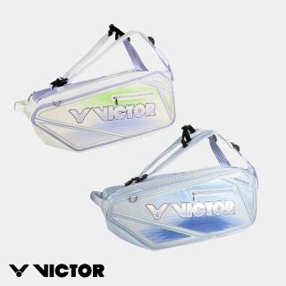 【VICTOR 勝利體育】6支裝拍包 羽球拍包(BR9216 AJ/FM 亮白+淺牡丹紫/明亮藍+捲雲藍)