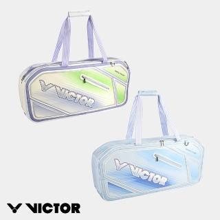 【VICTOR 勝利體育】矩形包 羽球拍包(BR9616 AJ/FM 亮白+淺牡丹紫/明亮藍+捲雲藍)