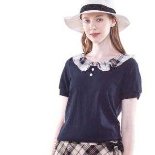 【Kinloch Anderson】金安德森女裝 甜心荷葉領蝴蝶結上(KA1185312米卡其/藏青)