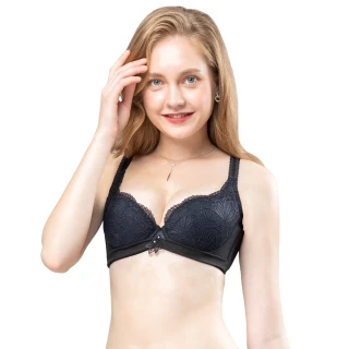 【Swear 思薇爾】撩波系列A-G罩蕾絲包覆內衣(黑色)