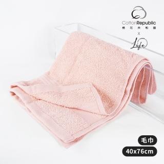 【棉花共和國】5件組 LIFE 輕織柔順純棉毛巾40*76CM(高品質精梳棉、OEKO-TEX無毒認證、柔軟吸水、不易掉毛)