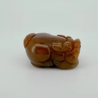 【天天水晶 TINGTING】紅兔毛招財貔貅一對-小(招財聚寶 D000029)