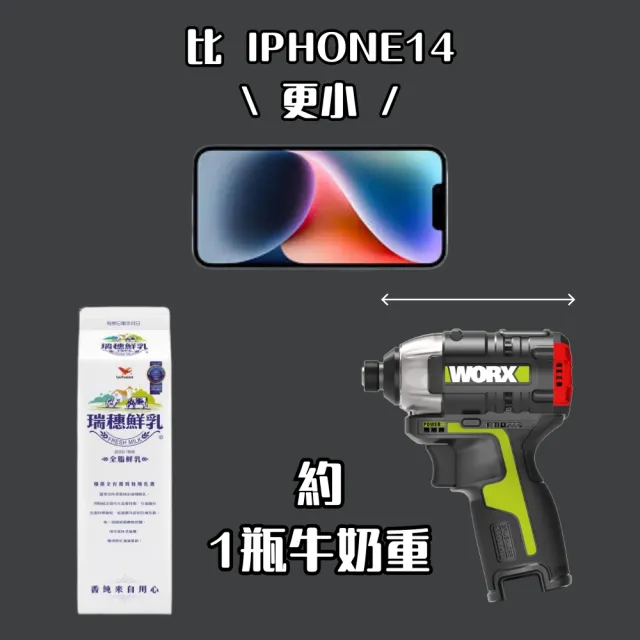 【WORX 威克士】12V 160Nm鋰電無刷沖擊起子機(WU132X)