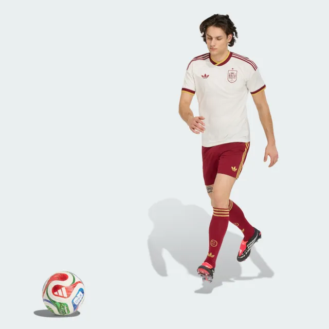【adidas 愛迪達】世界盃 西班牙 客場短褲 吸濕排汗 男 JN4399