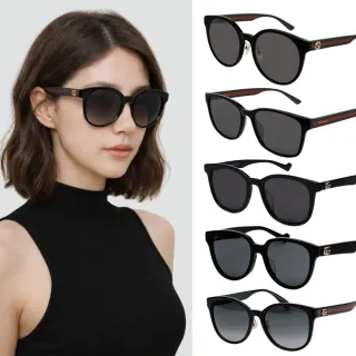 【GUCCI 古馳】亞洲版型 中性膠框太陽眼鏡組合(禮物／送禮首選 GG0416SK、GG0417SK、GG0960SA、GG1001SK)