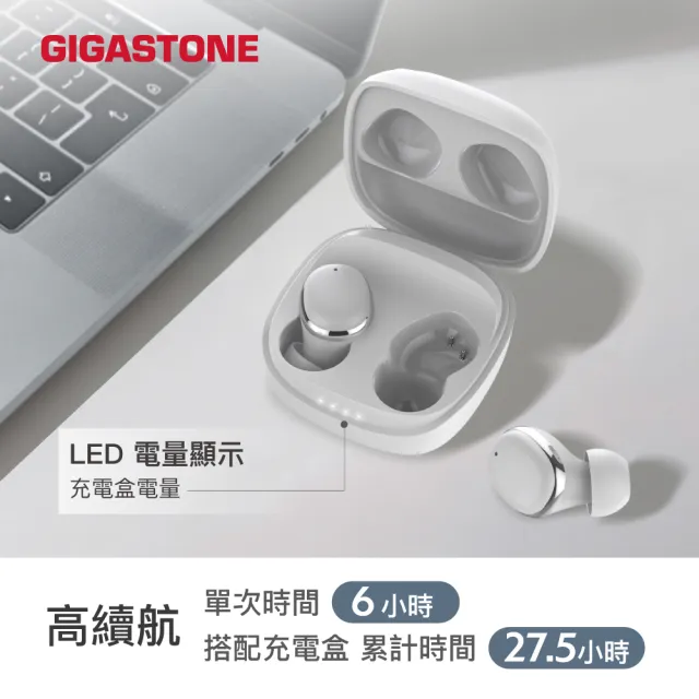 【Gigastone 立達國際】2入組 藍芽5.4真無線耳機TM1(支援iPhone/Android手機/IPX4防水)