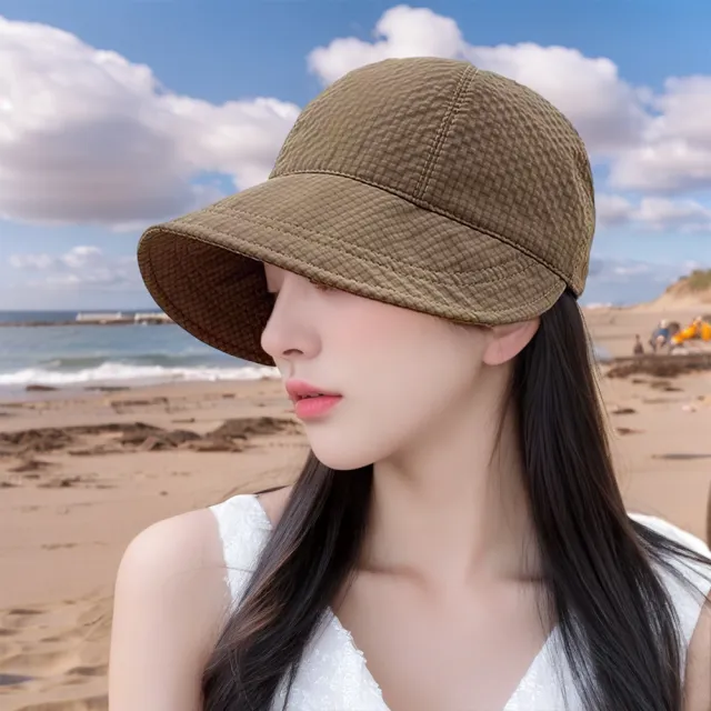 【I.Dear】韓國網紅同款趙露思春夏薄款復古休閒寬簷鴨舌帽(4款/棒球帽 遮陽帽 高爾夫球帽 空頂帽 遮陽帽女)
