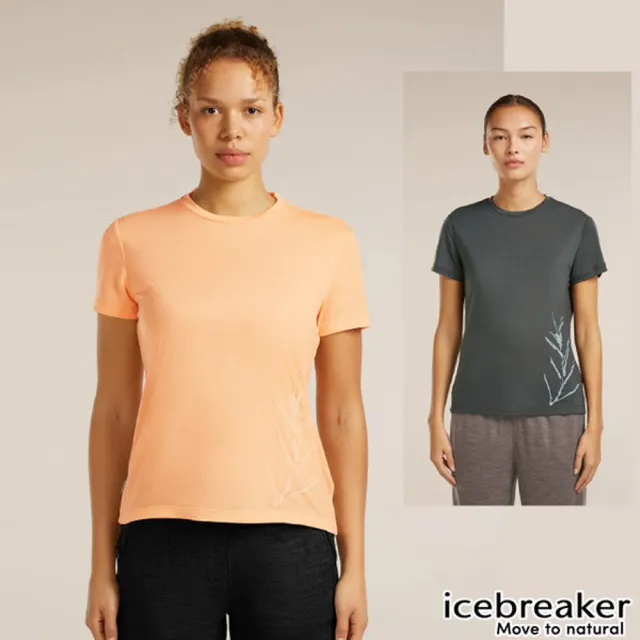 【Icebreaker】女 美麗諾羊毛 Core 圓領短袖上衣(露營營火).T恤.運動休閒衫/萊賽爾(天絲)混紡/ IB0A57GQ