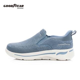 【GOODYEAR 固特異】易步-防潑水輕量健走鞋/女鞋 緩震 牛仔藍(GAWR62826)