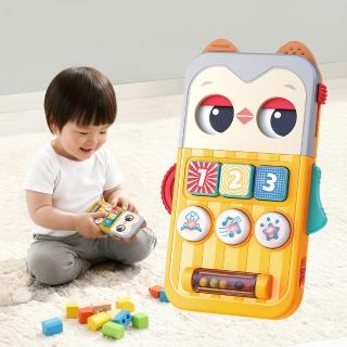 【HolaLand 匯樂】貓頭鷹忙碌板 (外出隨身 彌月禮 感統 探索 啟蒙 聲光音樂 寶寶 嬰幼兒玩具)