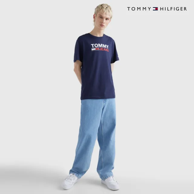 【TOMMY HILFIGER】官方旗艦館經典標誌 T恤_藍色