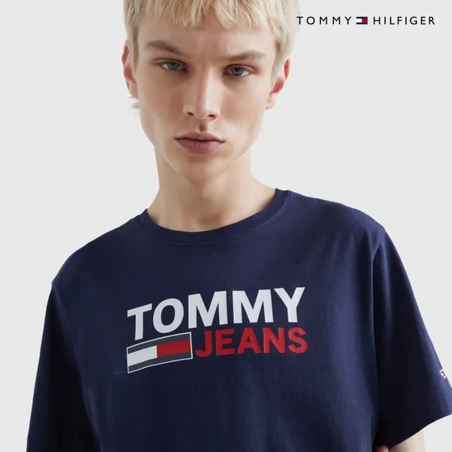 【TOMMY HILFIGER】官方旗艦館經典標誌 T恤_藍色