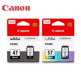 【Canon】官方直營 PG-47+CL-57 原廠墨水匣1黑1彩組合(適用：E400/E3470)
