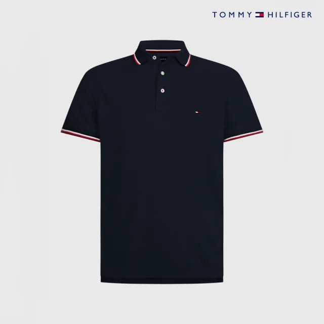 【TOMMY HILFIGER】官方旗艦館 CORE 修身版有機棉 POLO 衫_藍色
