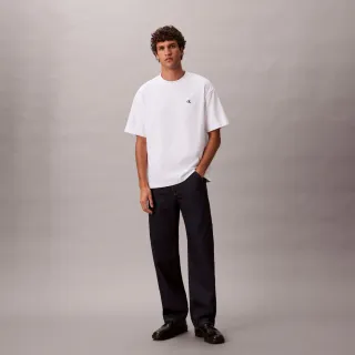 【CALVIN KLEIN】官方旗艦館CK Calvin Logo 圓領上衣_白色