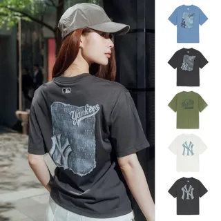 【MLB】仿丹寧速乾短袖T恤 Monogram系列 道奇/紅襪/洋基隊(3ATSM1053/B2053/M0953-多款任選)