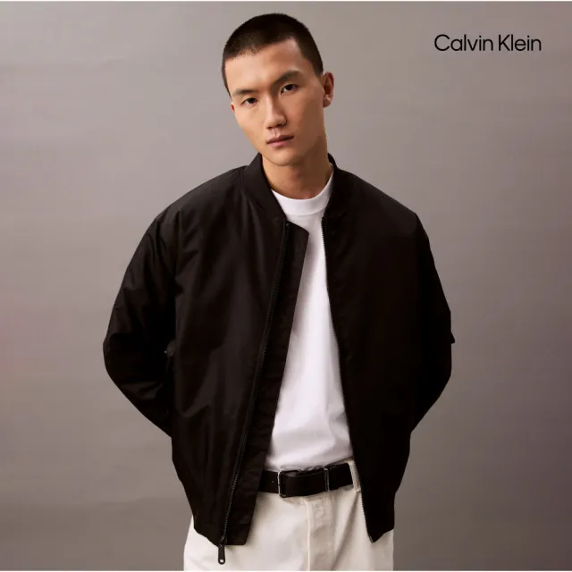 【CALVIN KLEIN】官方旗艦館 韓星金路雲同款 CK Calvin Logo 圓領上衣 _白色