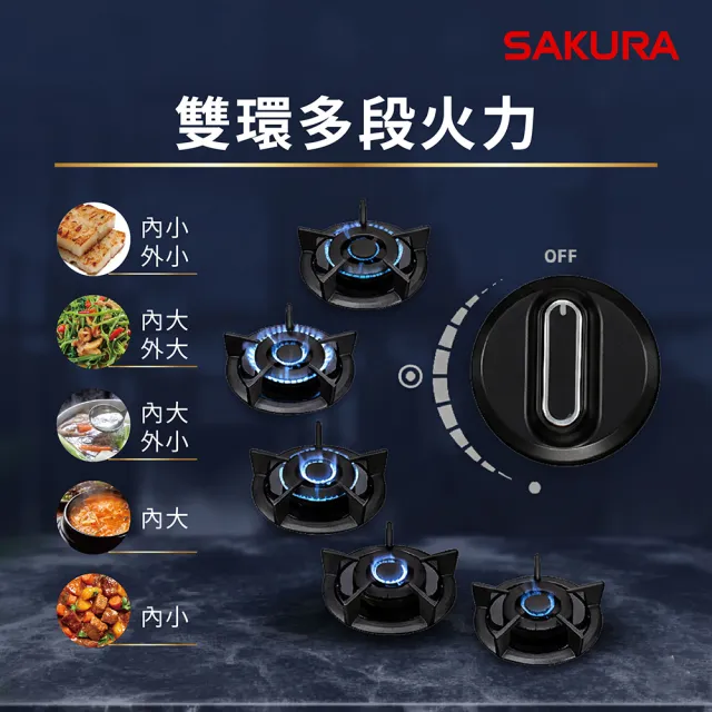 【SAKURA 櫻花】二口小面板智控易清檯面爐G2527G(火速安裝-官方直營)