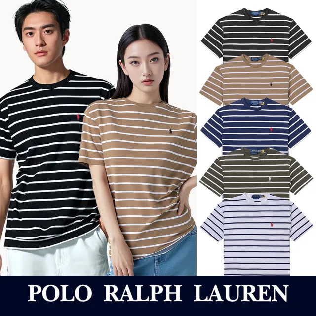 【RALPH LAUREN】RL POLO 經典刺繡小馬針織素面短袖T恤 上衣-多色選(厚磅款/平輸品/短T)