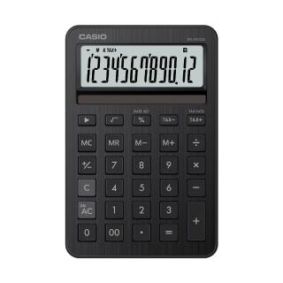 【CASIO 卡西歐】12位數 時尚計算機/夜空黑(MS-200DQ-BK)