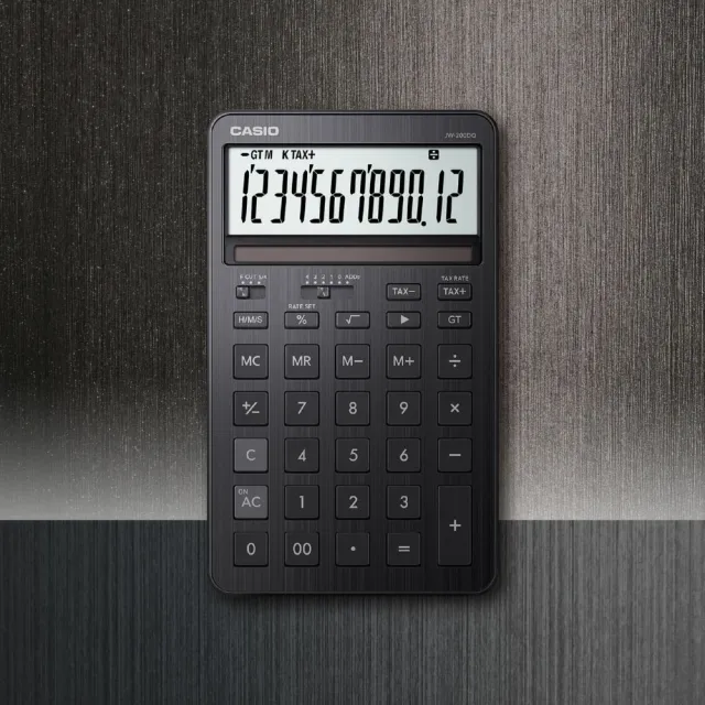 【CASIO 卡西歐】12位數 時尚計算機(JW-200DQ-BK)