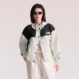 【The North Face】TNF 休閒 運動 DRYVENT防水連帽衝鋒衣 W REIGN ON JACKET - AP 女 米白 (NF0A8FZRROU)