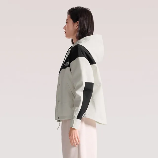 【The North Face】TNF 休閒 運動 DRYVENT防水連帽衝鋒衣 W REIGN ON JACKET - AP 女 米白 (NF0A8FZRROU)