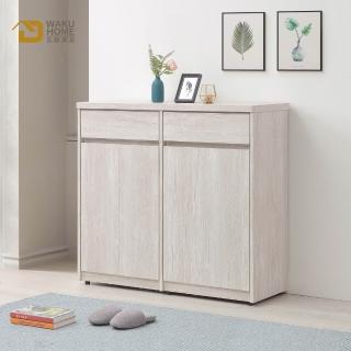 【WAKUHOME 瓦酷傢俱】Kimi自然清新白榆木4尺雙抽鞋櫃A005-788