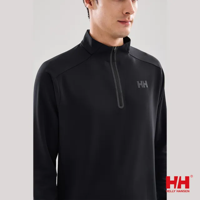 【Helly Hansen】男 H2Explorer 防曬 抗UV 長袖 拉鍊開襟 上衣 黑 卡其綠 白