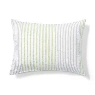 【MUJI 無印良品】棉凹凸織枕套/43(灰色/綠色/綠色直紋/藍色直紋)