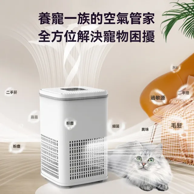 【IPSKY】立式空氣清淨機-智慧款（強力吸浮毛 除菌除臭 寵物空氣清淨機 空氣淨化器 人寵淨化器 40坪適用）