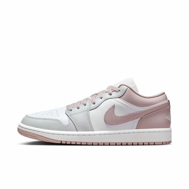 【NIKE 耐吉】WMNS AIR JORDAN 1 LOW 女鞋 休閒鞋 運動鞋 AJ1 喬丹 粉紅灰(DC0774606)