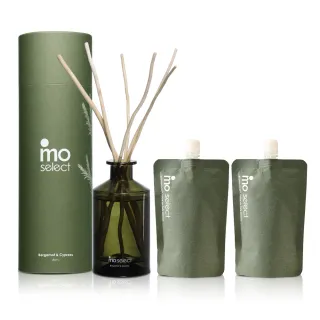 【mo select】植萃精油天然柳枝擴香禮盒+大補充包500ml(香氛/精油擴香/交換禮物)
