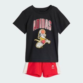 【adidas 愛迪達】DISNEY MICKEY MOUSE 運動套裝 短袖/短褲 嬰幼童裝 JZ7677