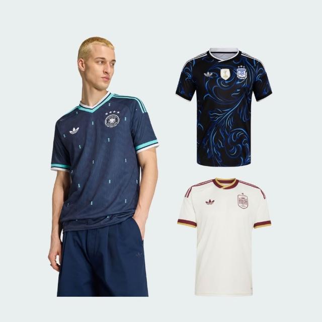【adidas 愛迪達】世界盃足球 德國 阿根廷 日本 義大利 主場/客場 複刻版短版球衣 男/女款 (多款任選)