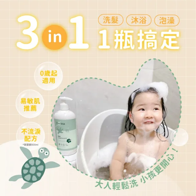 【Derma 丹麥德瑪】寶寶有機洗髮沐浴露 150ml