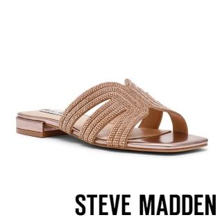 【steve madden】閃鑽米字低跟拖鞋 SEQUEL(粉色)