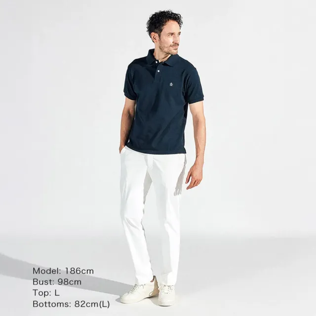 【Munsingwear】企鵝牌 男款藏青色高級材質親膚舒適透氣合身剪裁時尚風格短袖POLO衫 MGVJ2500