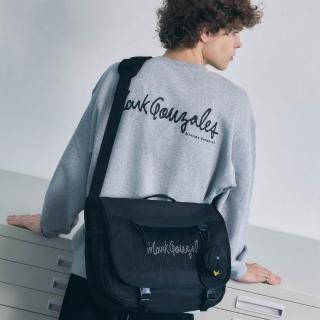 【Mark Gonzales】網袋郵差包 15吋 (附棒球帽造型小包) - 黑色