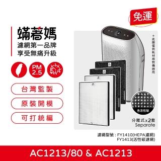 【蟎著媽】高效型濾網2套優惠組(適用 PHILIPS飛利浦 AC1213 FY1410 FY1413 空氣清淨機)