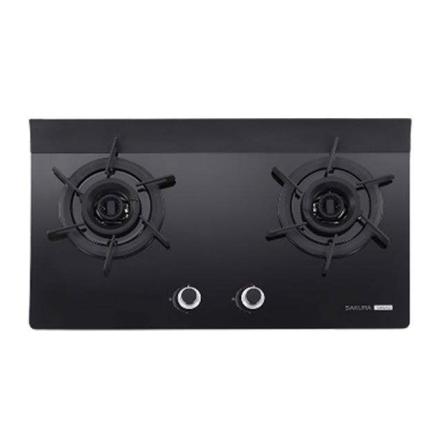 【SAKURA 櫻花】二口雙炫火黑色玻璃檯面爐(G2922AGB 原廠技師到府基本安裝)