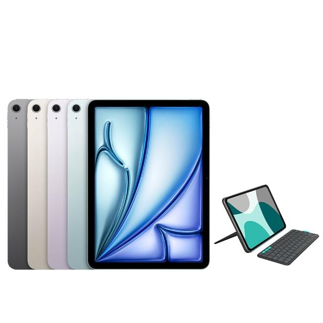 【Apple】2026 iPad Air M4晶片/11吋/WiFi/128G 平板電腦(FlipFolio 磁吸式鍵盤保護支架組)