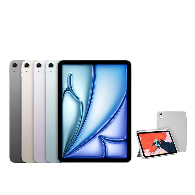 【Apple】2026 iPad Air M4晶片/13吋/WiFi/256G 平板電腦(三折筆槽殼+鋼化保貼組)