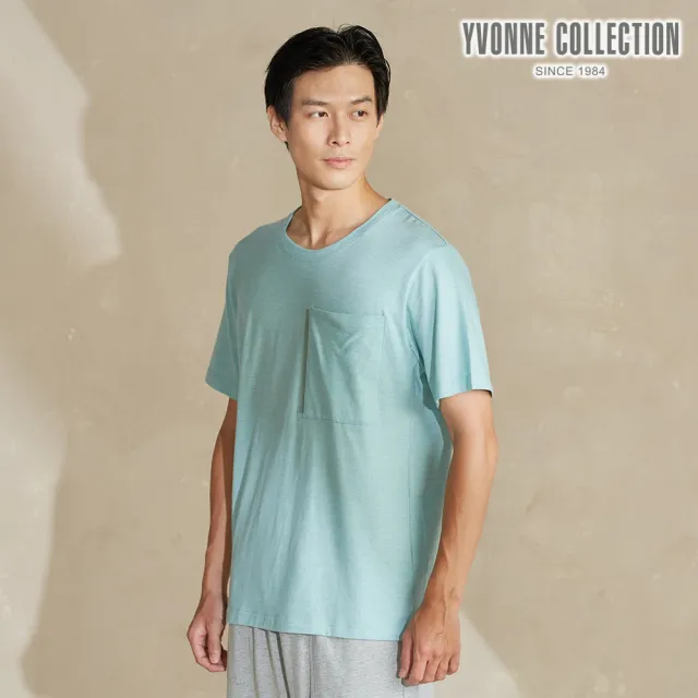 【YVONNE 以旺傢飾】棉麻短袖上衣-湖水綠