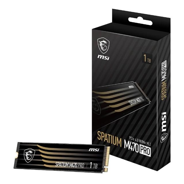【MSI 微星】SPATIUM M470 Pro 1TB M.2 2280 PCIe 4.0 SSD固態硬碟(讀6000MB/寫4500MB)