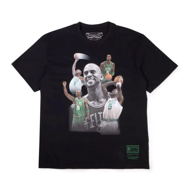 【MITCHELL & NESS】NBA Kevin Garnett Collage Tee 賽爾提克 黑 上衣 T恤 球衣