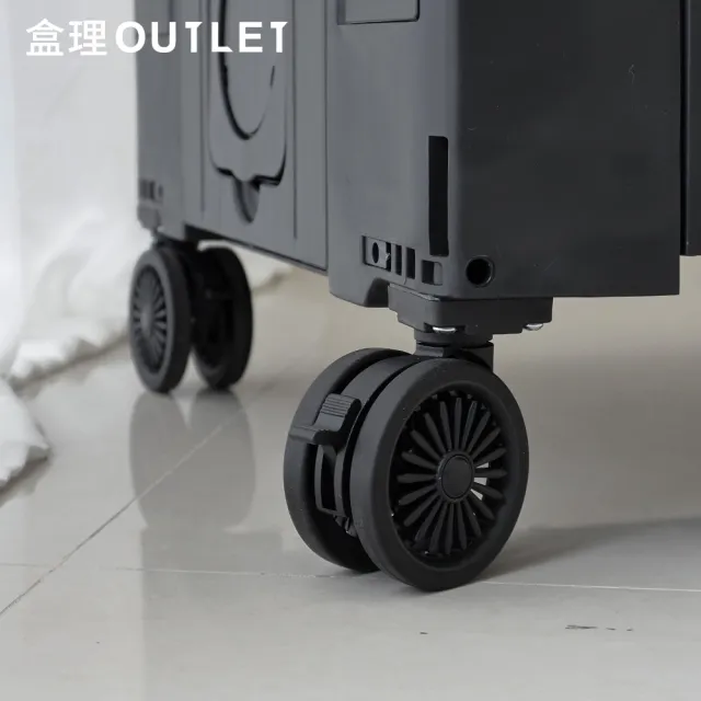 【TrueLife】旗艦級摺疊購物車-自訂款拼接色系(可斜拉 附杯架 置物盒 手拉車)