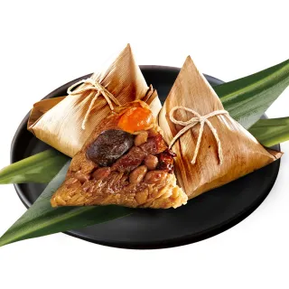 【呷七碗】呷七碗X小王煮瓜 黑金蛋黃控肉粽禮盒4入x3袋(180g*4顆/袋x3/端午節肉粽．賞星鮮嚴選)