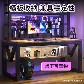 【靚白家居】重型工作桌 140公分 洞洞板電腦桌 (電競桌 書桌 工作桌 居家辦公桌 餐桌)