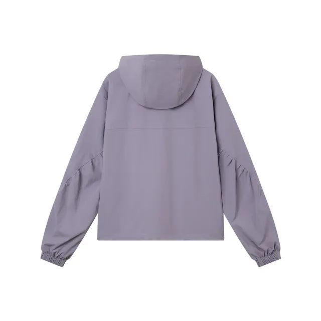 【GIORDANO 佐丹奴】女裝輕量防潑水連帽風衣外套 Essential Future系列(33 灰脊紫)
